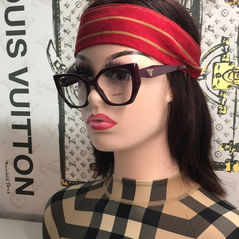 New Authentic 👓 Prada PR 18WV VIY1O1 Eyeglasses – Garnet